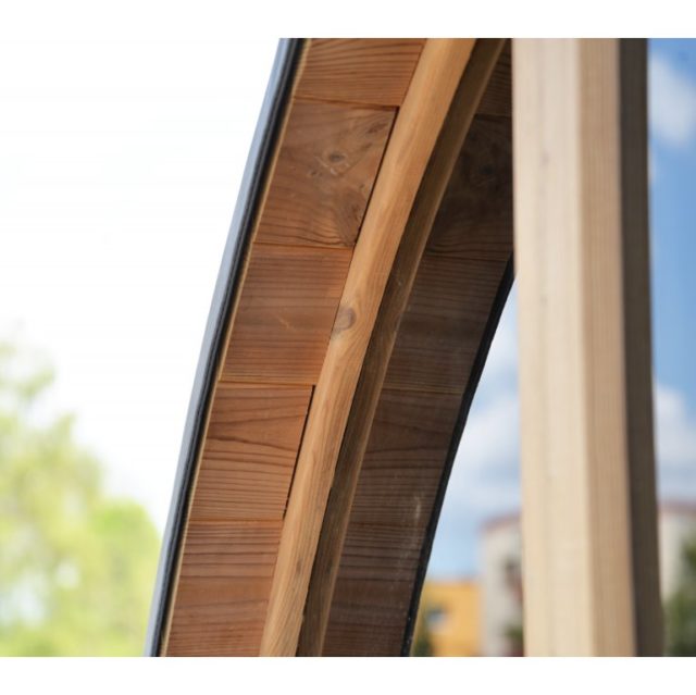 Detail vnitřní střechy Nanosauny